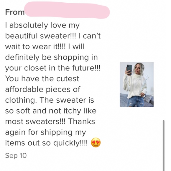 Off White Cable Knit Turtleneck Sweater - Picture 8 of 10